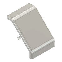 40-210-1 MODULAR SOLUTIONS ALUMINUM GUSSET<br>45MM X 45MM GRAY PLASTIC CAP COVER FOR 40-110-1, FOR A FINISHED APPEARANCE